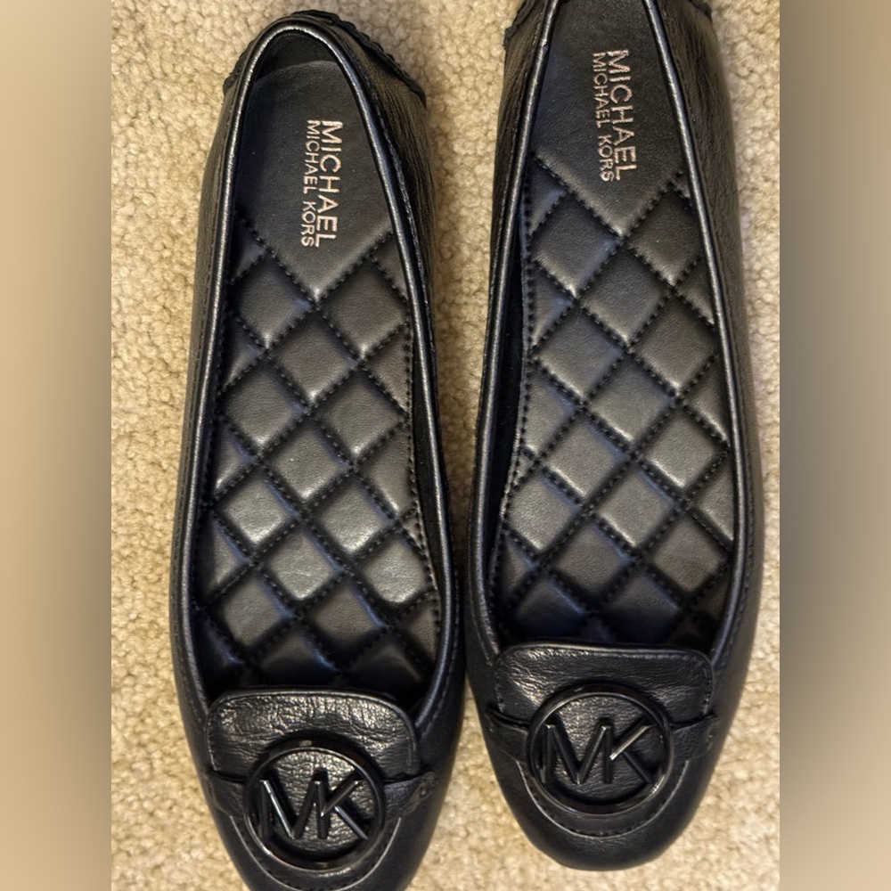 Michael Kors Black Leather Flats